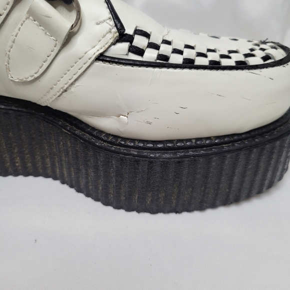 Demonia black & white contrast platform oxfords - Picture 7 of 16